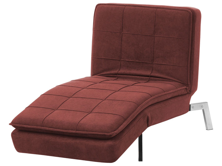 Loiret Fabric Chaise Lounge Red