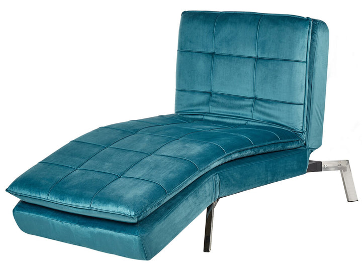 Loiret Velvet Chaise Lounge Teal