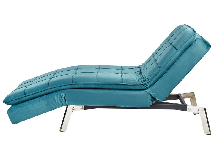 Loiret Velvet Chaise Lounge Teal