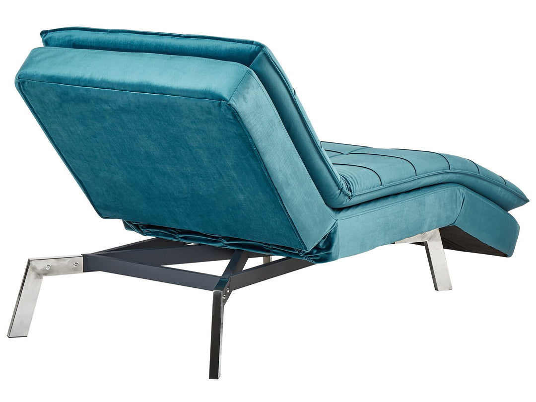 Loiret Velvet Chaise Lounge Teal