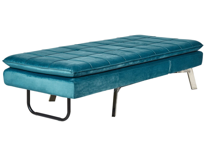 Loiret Velvet Chaise Lounge Teal