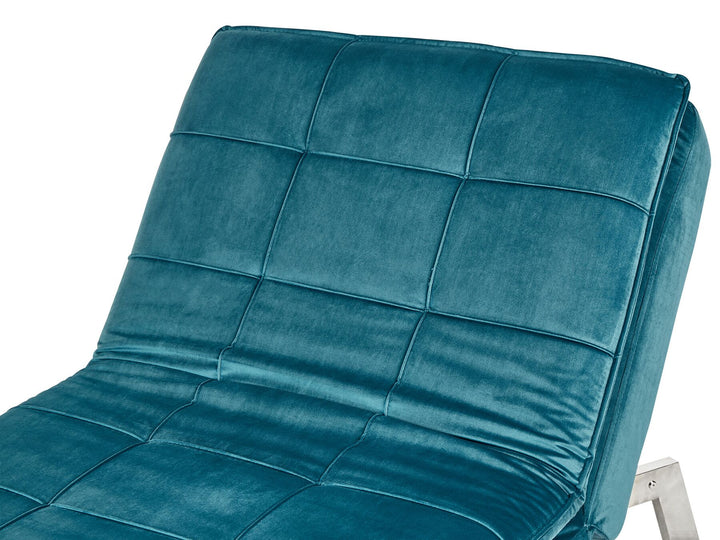 Loiret Velvet Chaise Lounge Teal