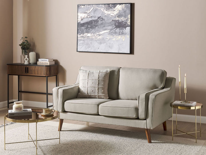 Lokka 2 Seater Fabric Sofa Beige