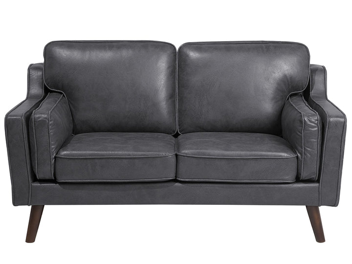 Lokka 2 Seater Sofa Faux Leather Grey