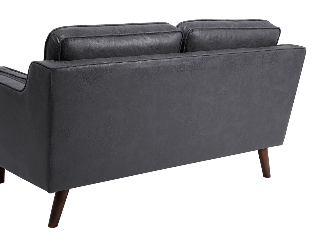 Lokka 2 Seater Sofa Faux Leather Grey