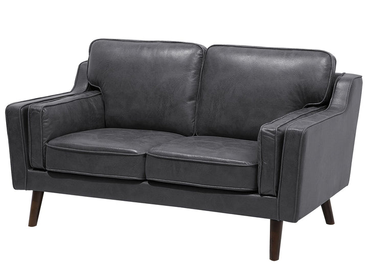 Lokka 2 Seater Sofa Faux Leather Grey