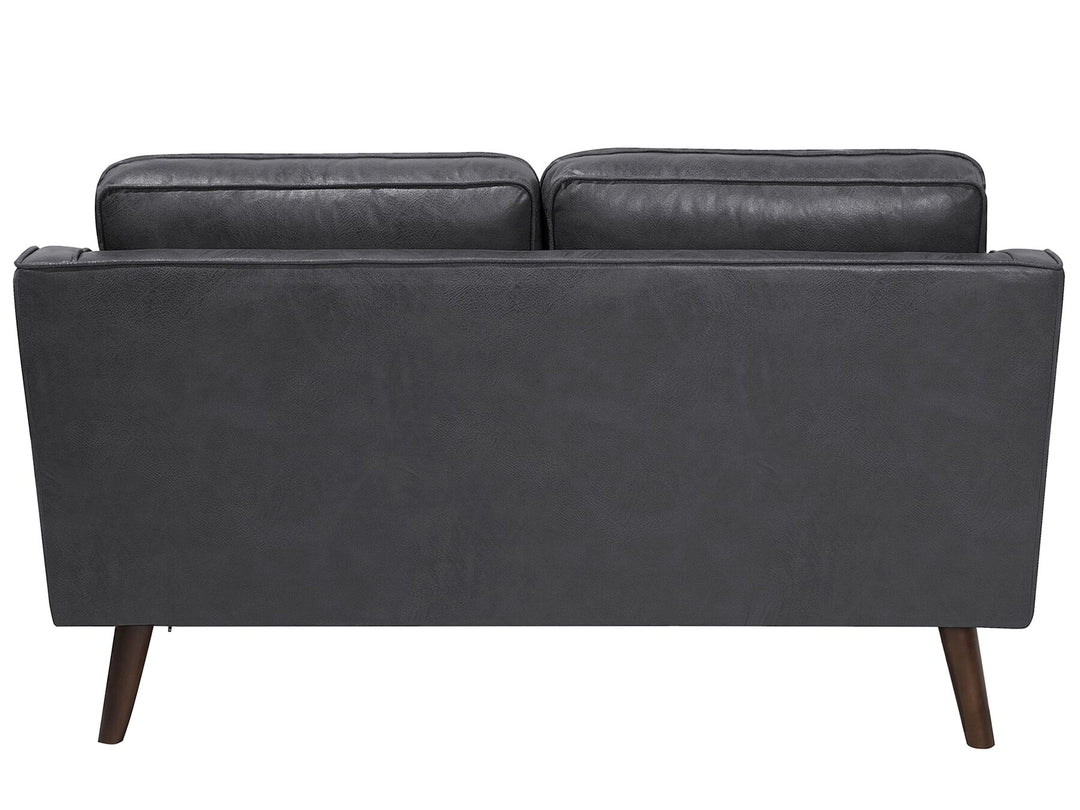 Lokka 2 Seater Sofa Faux Leather Grey