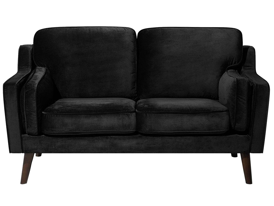 Lokka 2 Seater Velvet Sofa Black