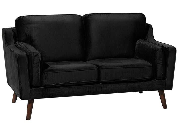 Lokka 2 Seater Velvet Sofa Black