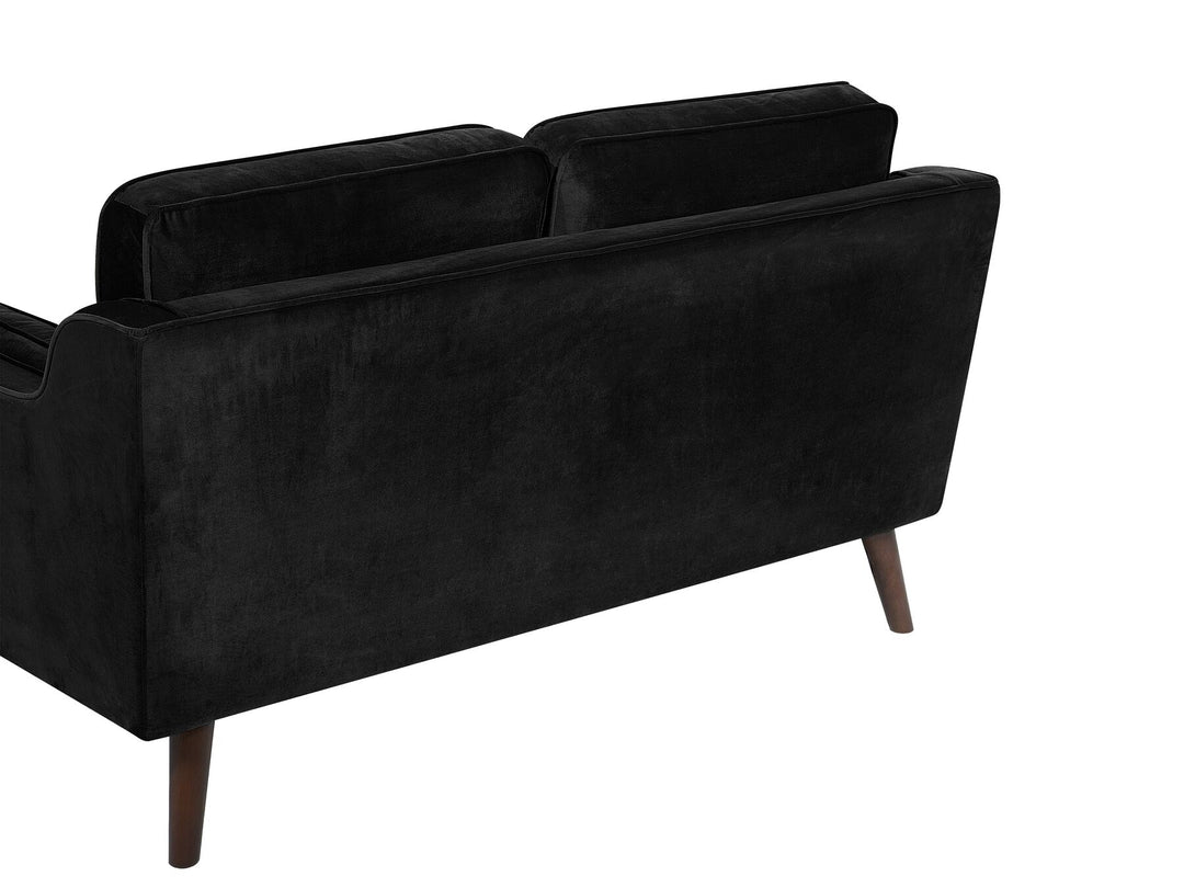 Lokka 2 Seater Velvet Sofa Black