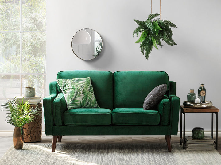 Lokka 2 Seater Velvet Sofa Green