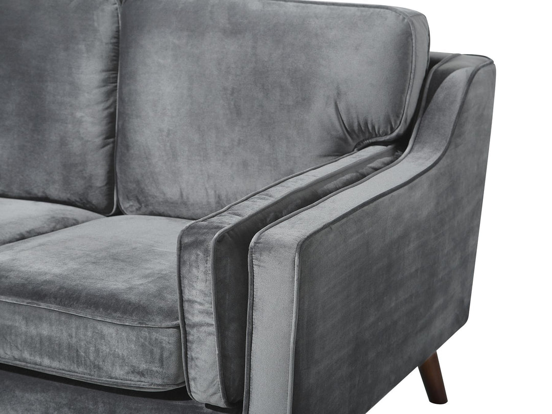 Lokka 2 Seater Velvet Sofa Grey