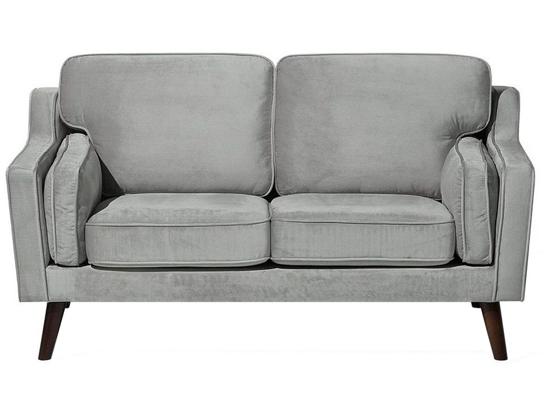 Lokka 2 Seater Velvet Sofa Light Grey