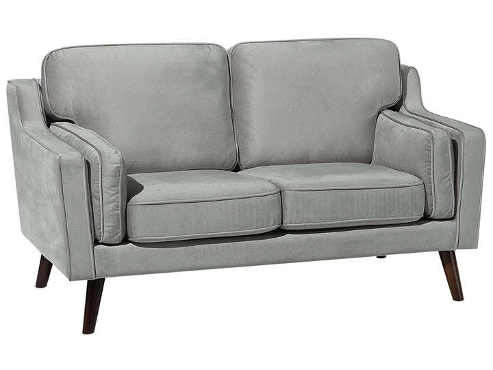 Lokka 2 Seater Velvet Sofa Light Grey