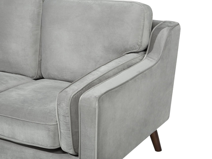 Lokka 2 Seater Velvet Sofa Light Grey