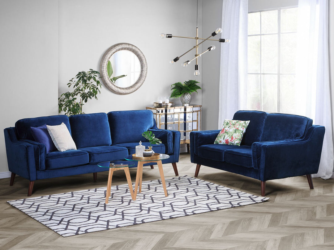 Lokka 2 Seater Velvet Sofa Navy Blue