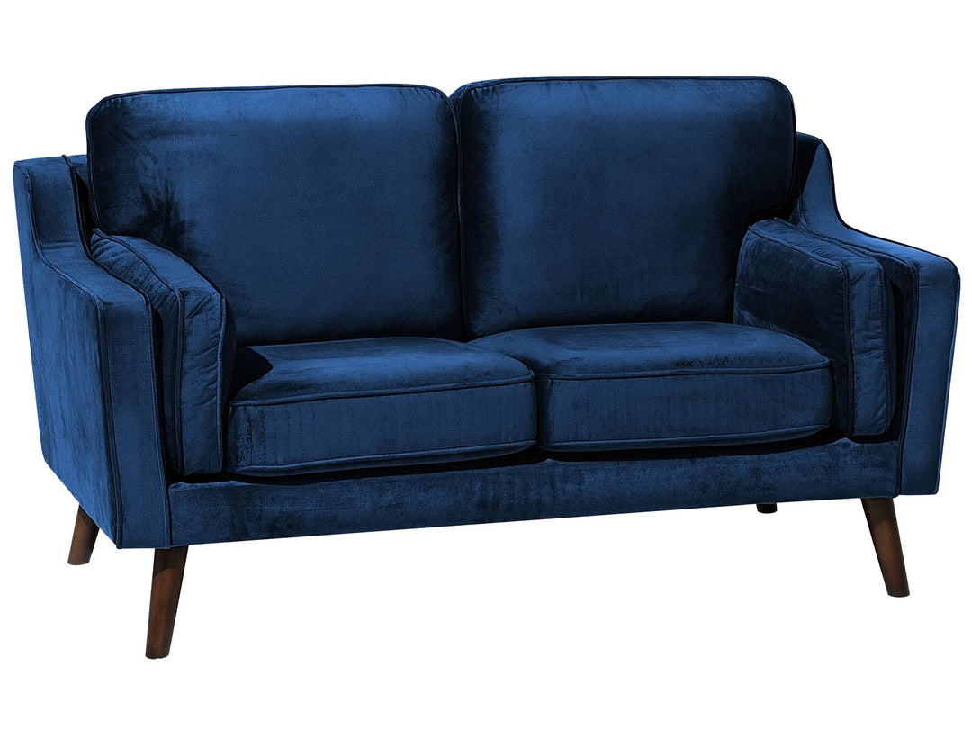 Lokka 2 Seater Velvet Sofa Navy Blue