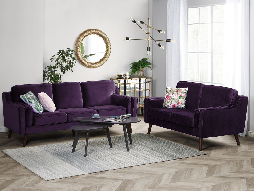 Lokka 2 Seater Velvet Sofa Purple