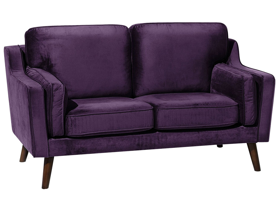 Lokka 2 Seater Velvet Sofa Purple