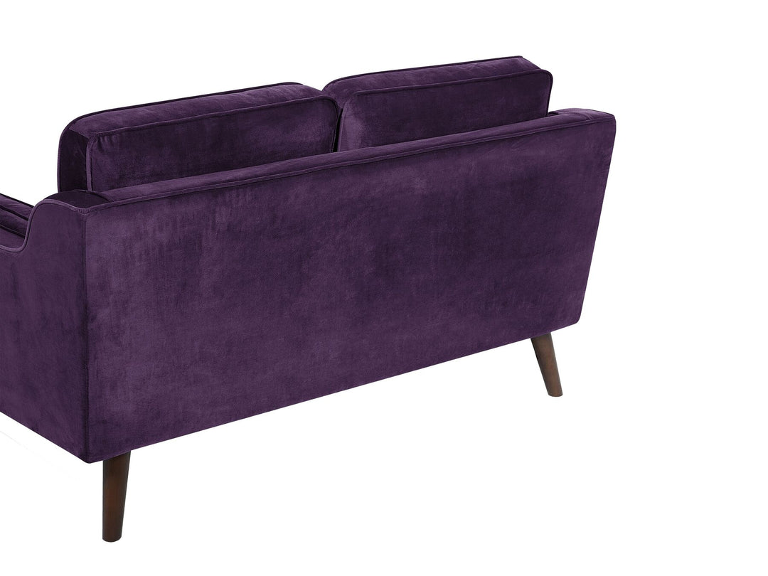 Lokka 2 Seater Velvet Sofa Purple