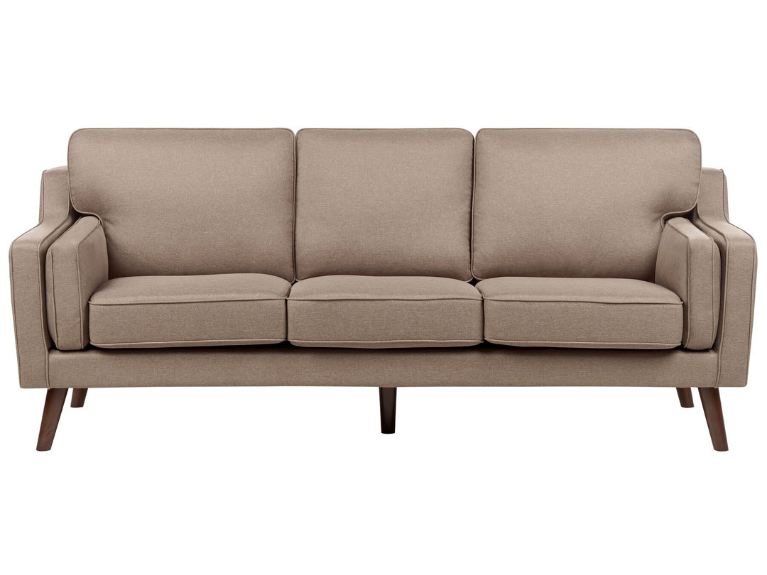 Lokka 3 Seater Fabric Sofa Brown