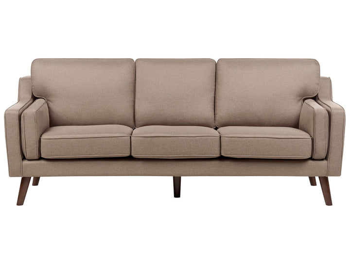 Lokka 3 Seater Fabric Sofa Brown