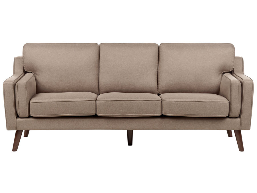 Lokka 3 Seater Fabric Sofa Brown