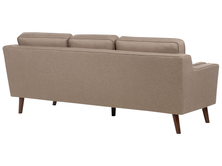 Lokka 3 Seater Fabric Sofa Brown