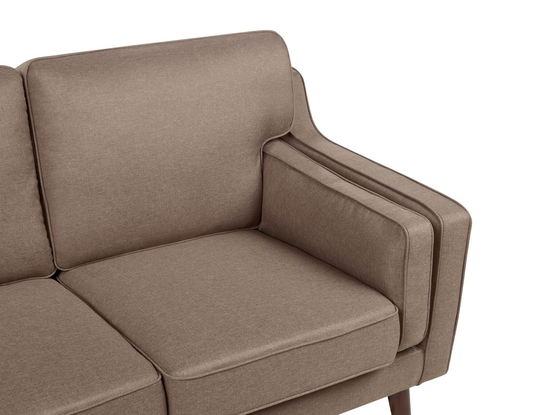 Lokka 3 Seater Fabric Sofa Brown