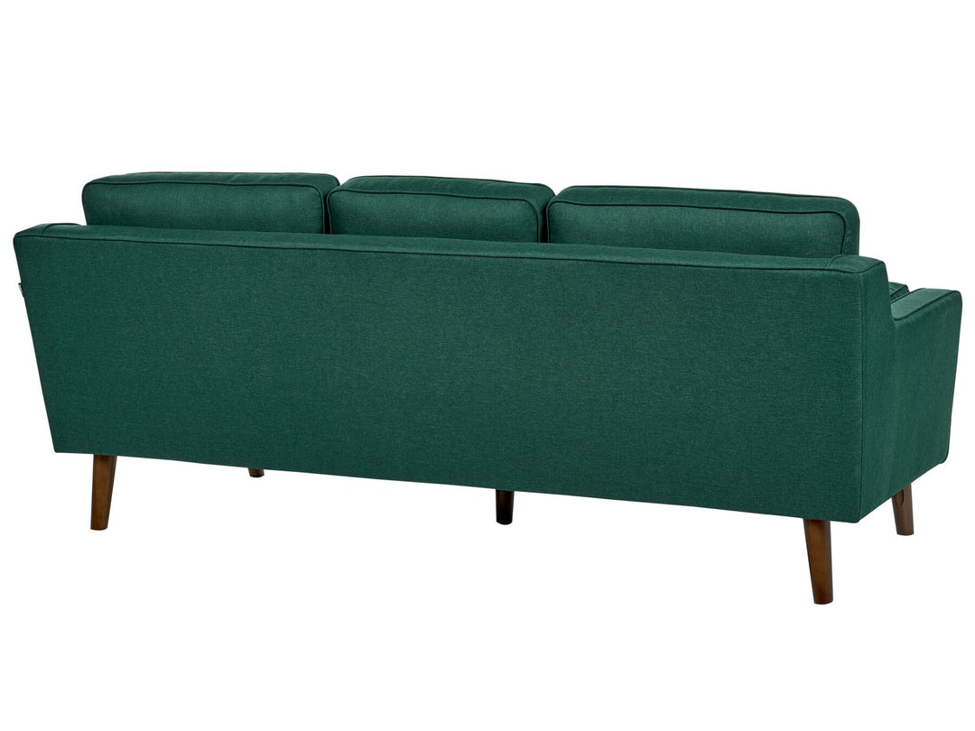 Lokka 3 Seater Fabric Sofa Dark Green