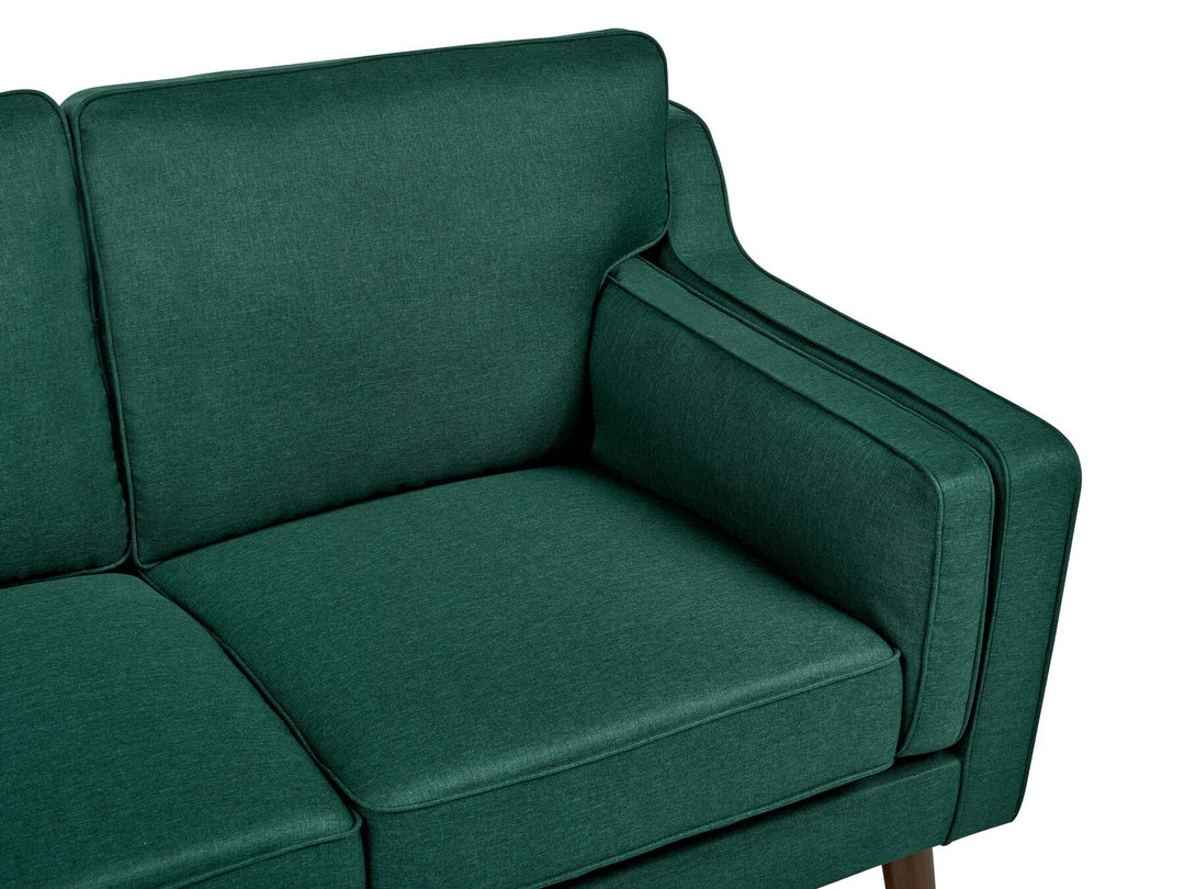 Lokka 3 Seater Fabric Sofa Dark Green