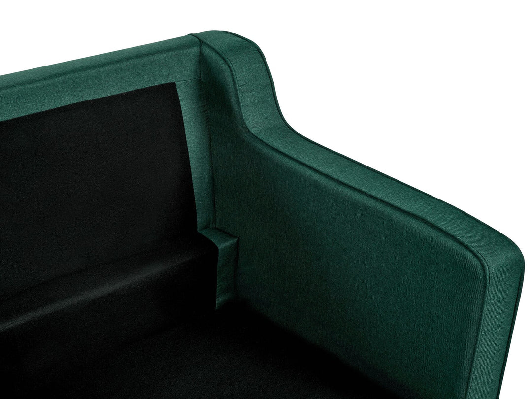 Lokka 3 Seater Fabric Sofa Dark Green