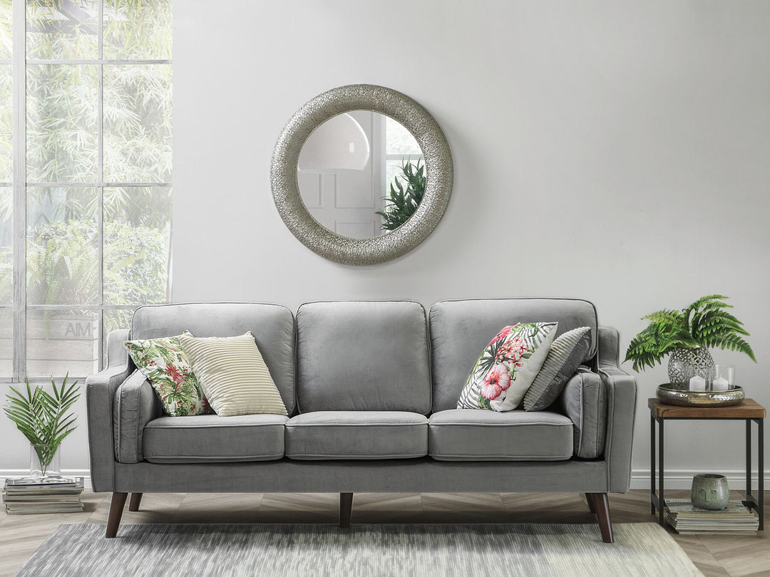 Lokka 3 Seater Fabric Sofa Light Grey