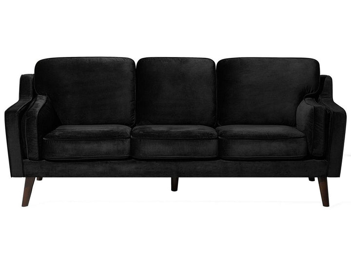 Lokka 3 Seater Velvet Sofa Black