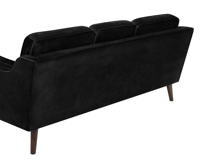 Lokka 3 Seater Velvet Sofa Black