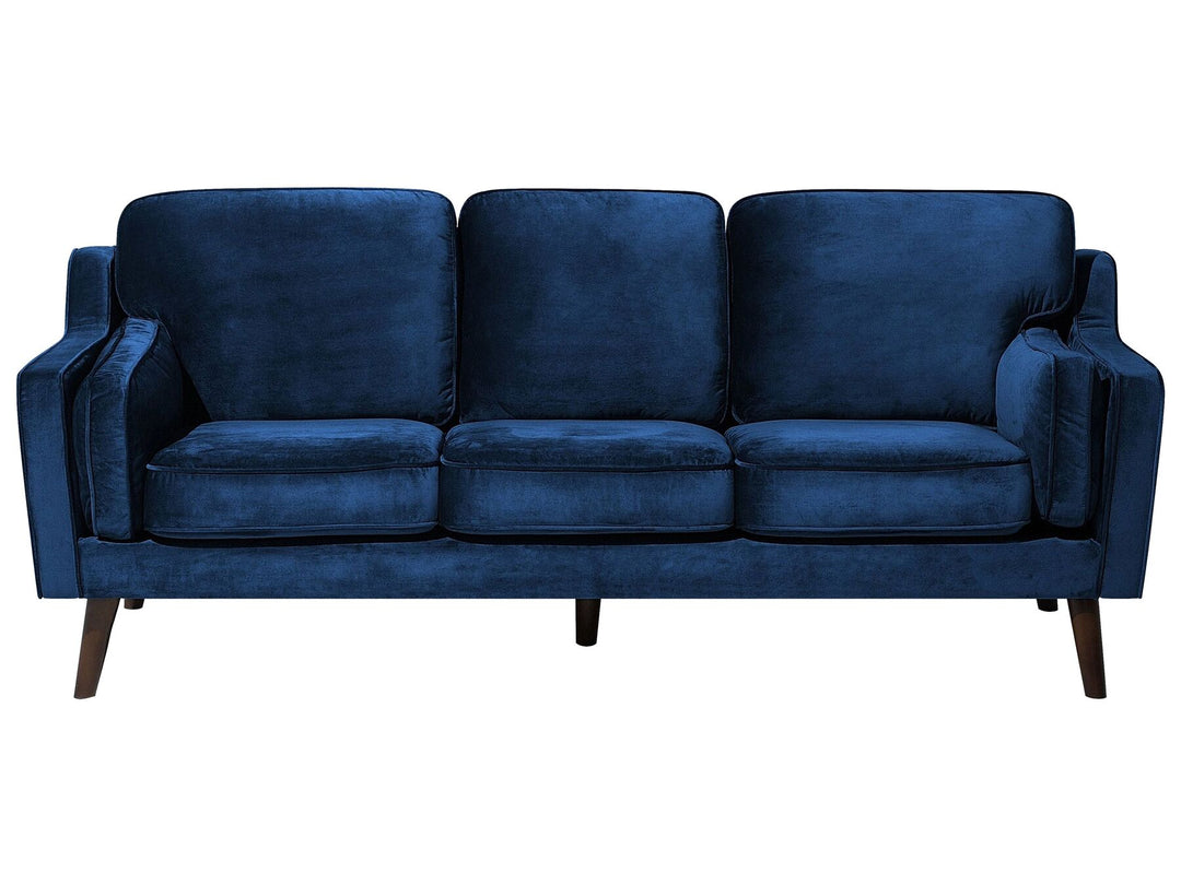 Lokka 3 Seater Velvet Sofa Blue