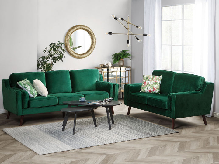 Lokka 3 Seater Velvet Sofa Green