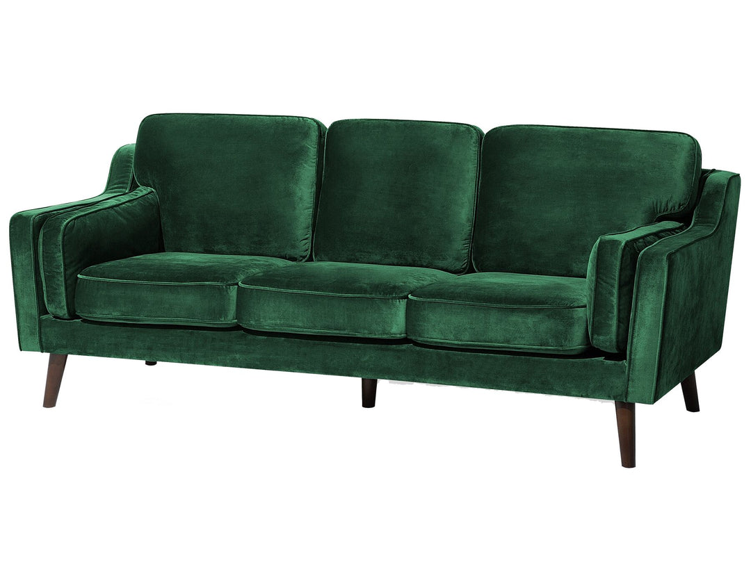 Lokka 3 Seater Velvet Sofa Green