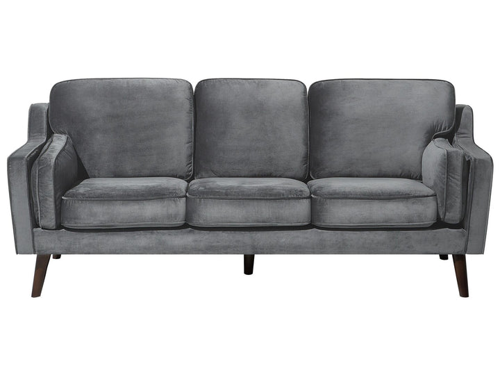 Lokka 3 Seater Velvet Sofa Grey