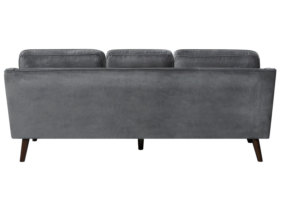 Lokka 3 Seater Velvet Sofa Grey