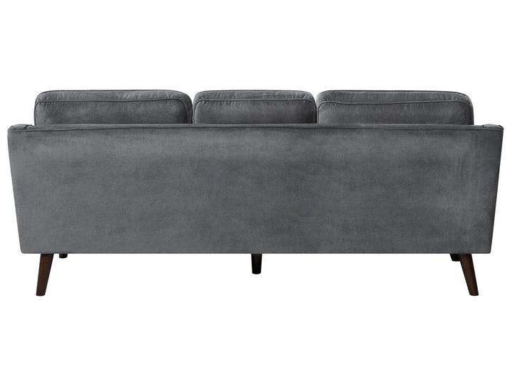 Lokka 3 Seater Velvet Sofa Grey