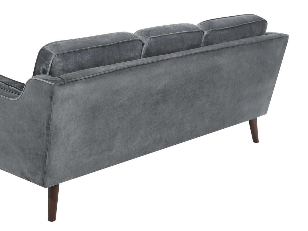 Lokka 3 Seater Velvet Sofa Grey