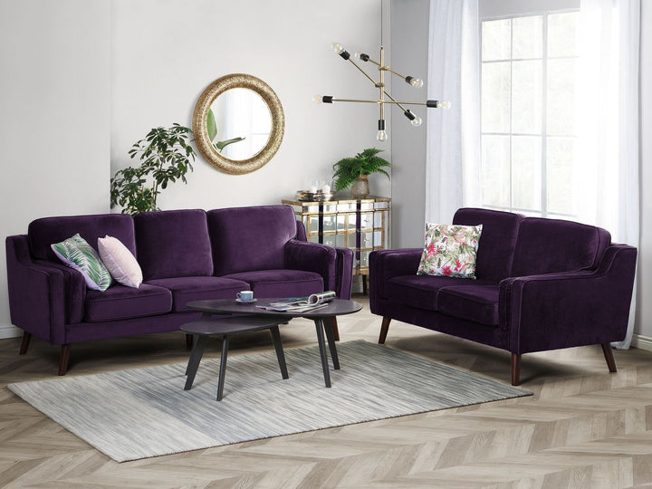 Lokka 3 Seater Velvet Sofa Purple