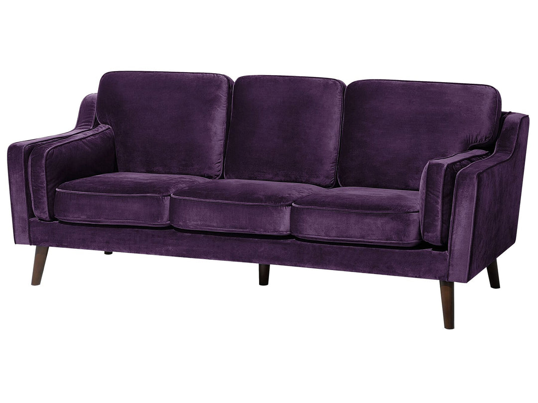 Lokka 3 Seater Velvet Sofa Purple