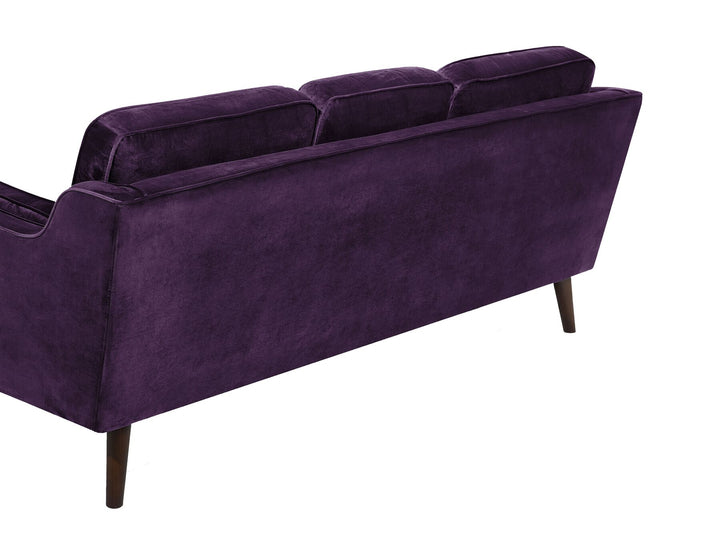 Lokka 3 Seater Velvet Sofa Purple