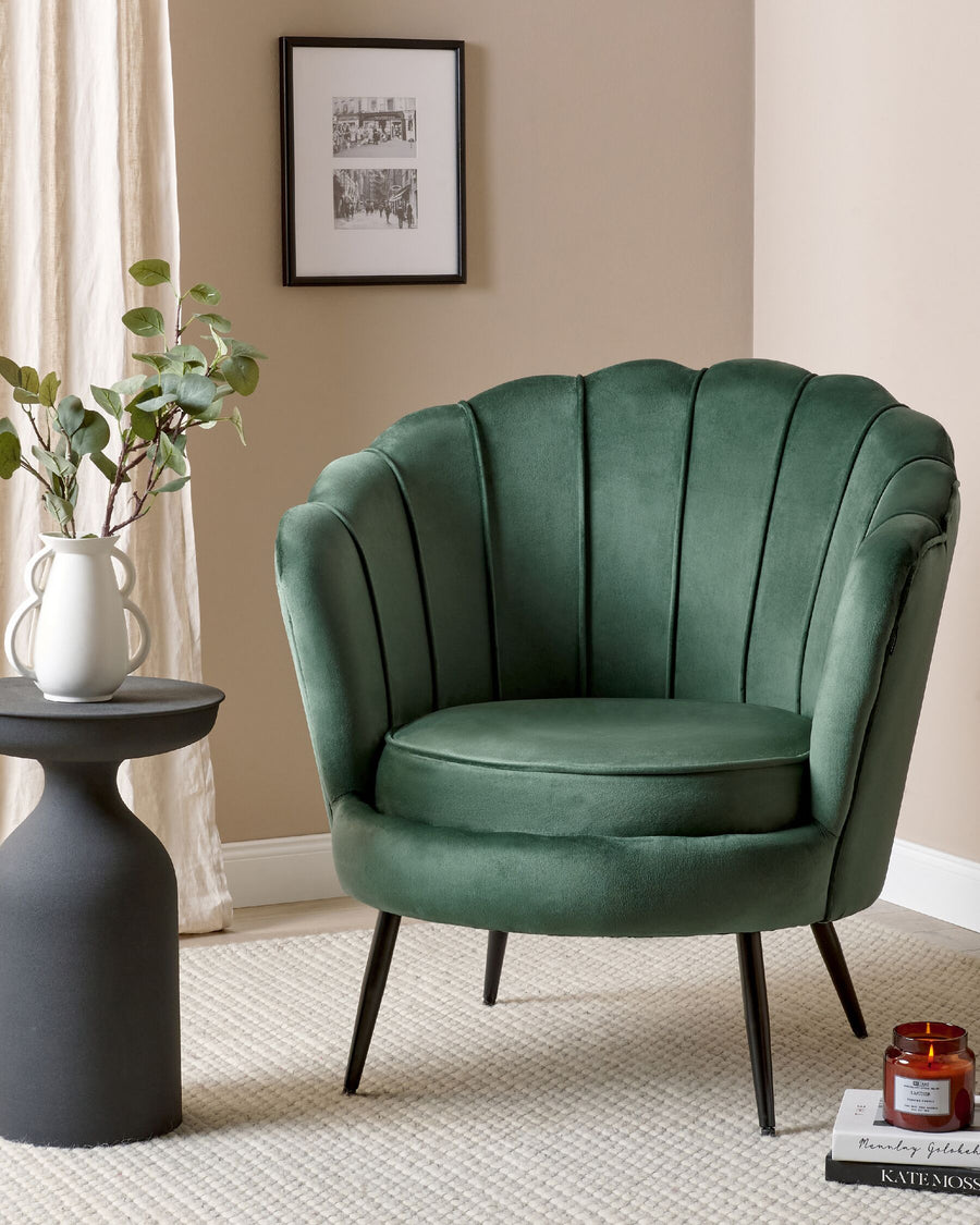 Lovikka Armchair Velvet Green