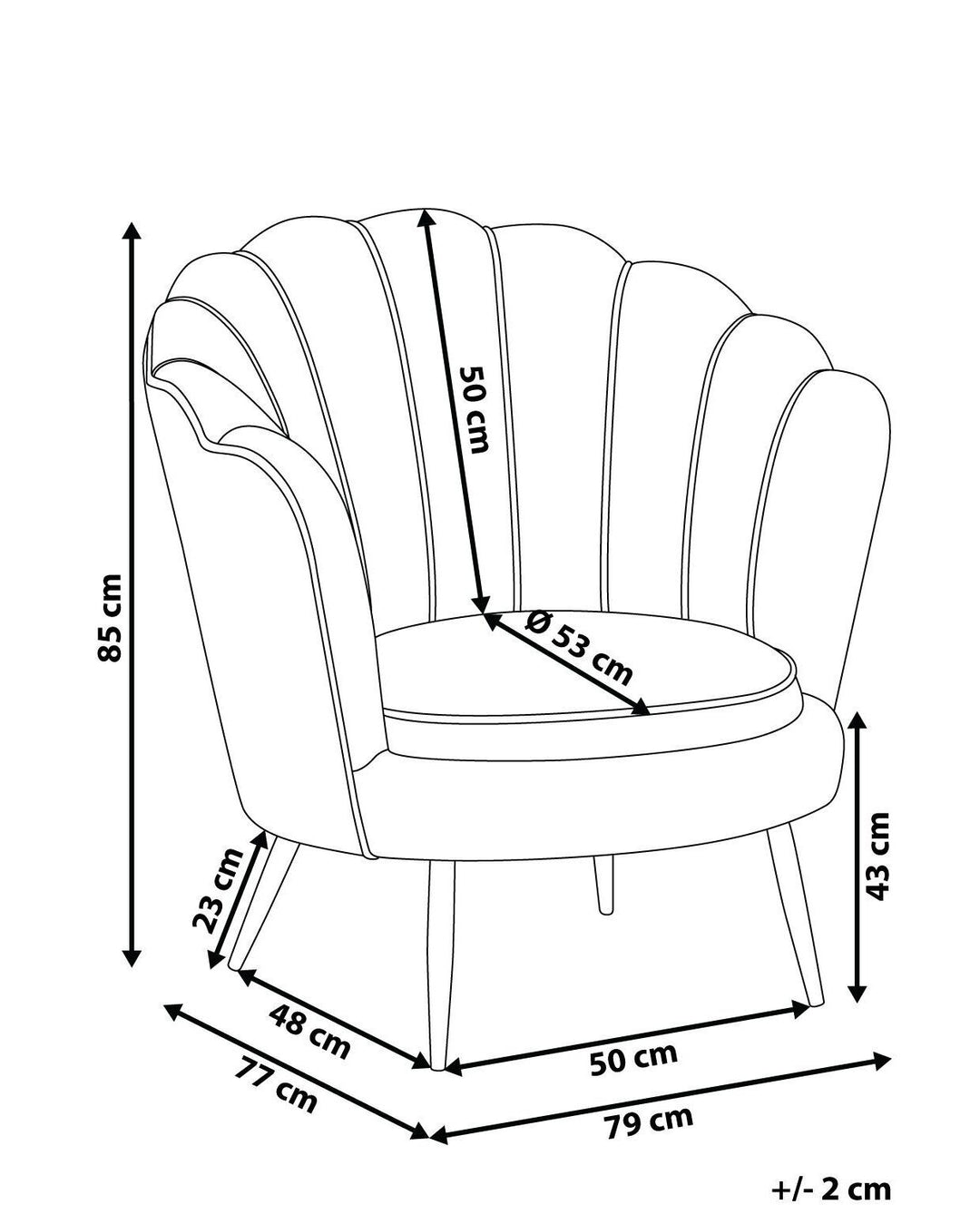 Lovikka Armchair Velvet Off-White