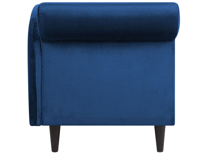 Luiro Left Hand Velvet Chaise Lounge Navy Blue