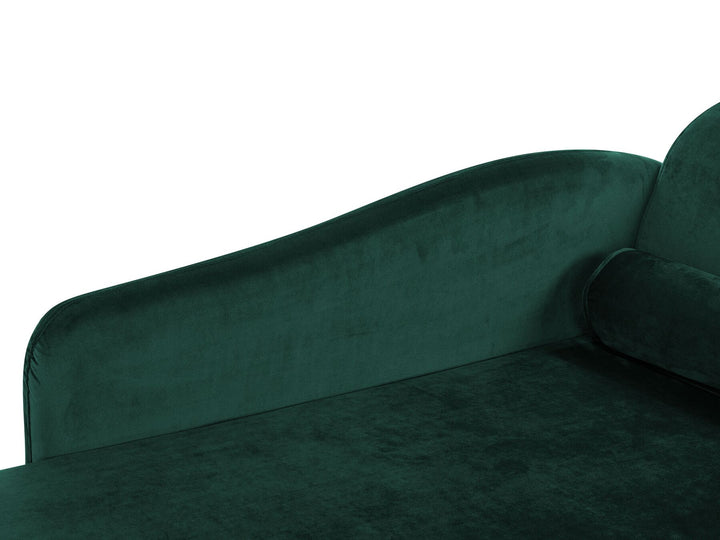 Luiro Right Hand Velvet Chaise Lounge Emerald Green