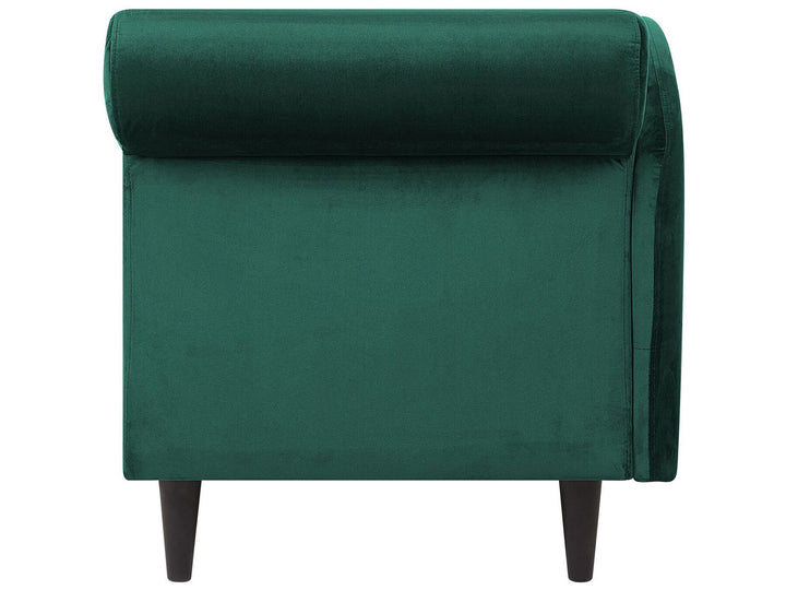 Luiro Right Hand Velvet Chaise Lounge Emerald Green